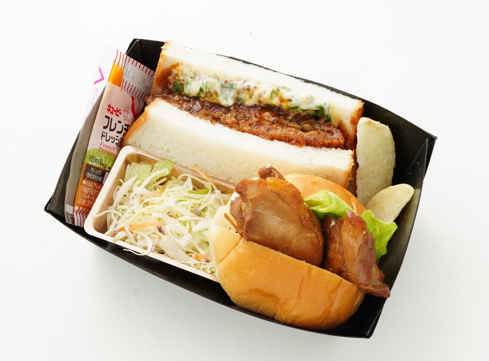 メンチカツサンド＆照焼チキンロール