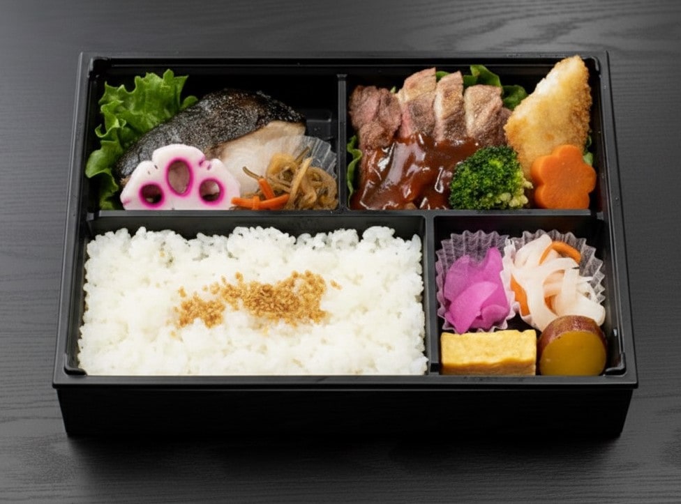 銀だら西京焼きと特選牛ステーキ弁当