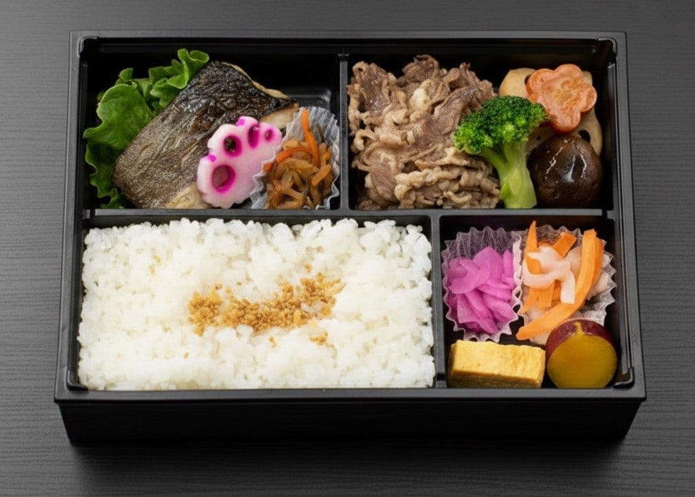 銀だら西京焼きと黒毛和牛すき焼き弁当