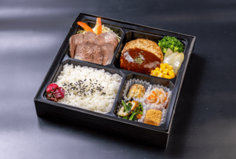 冷めても柔らかいハンバーグ＆ローストビーフ弁当