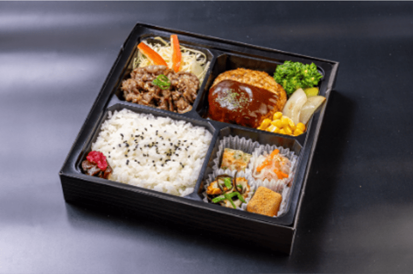 冷めても柔らかいハンバーグ＆和牛入り焼肉弁当