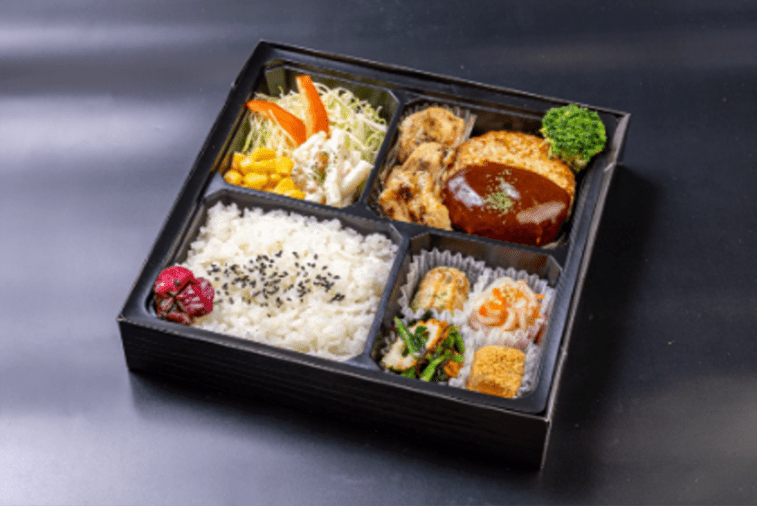 冷めても柔らかいハンバーグ＆炭火鶏『柚子胡椒』弁当