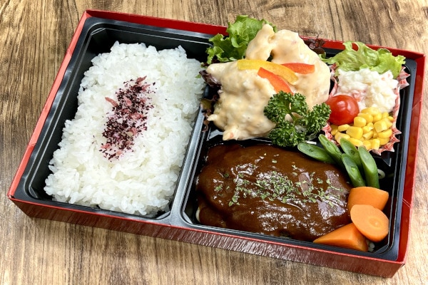 黒毛和牛ハンバーグ＆エビマヨ