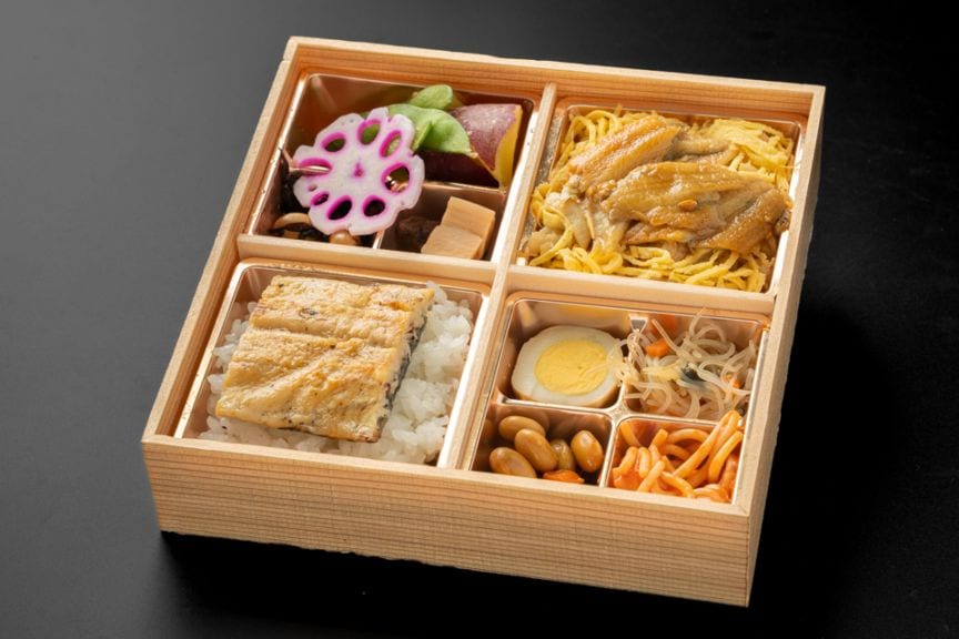 大阪産美陵鰻(白焼)とあなごの食べ比べ(一段)