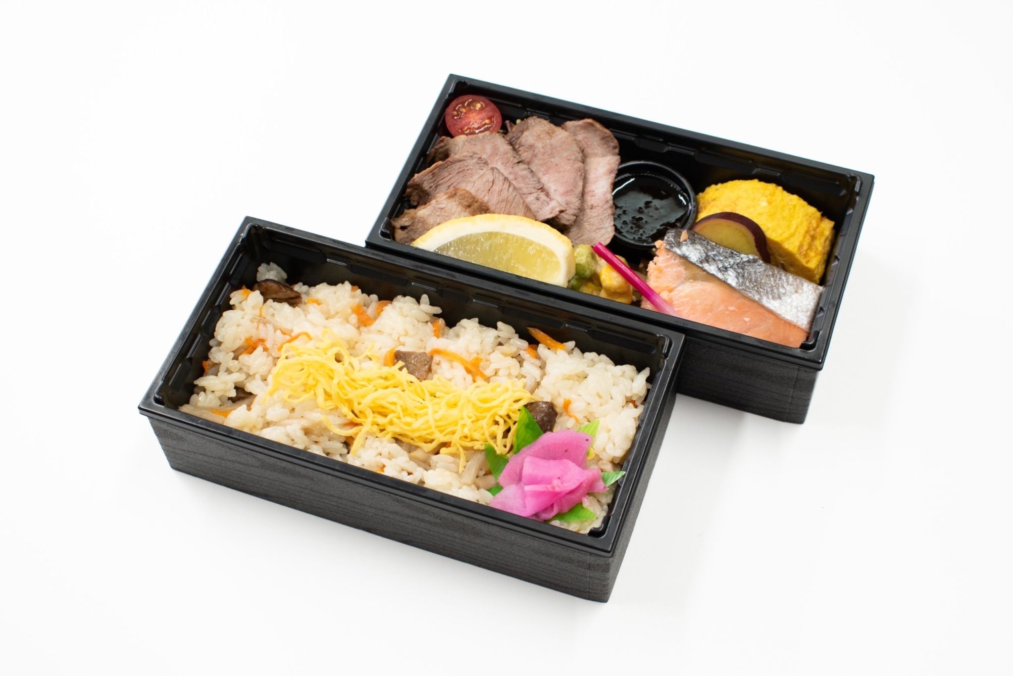 ステーキと炊き込み御膳