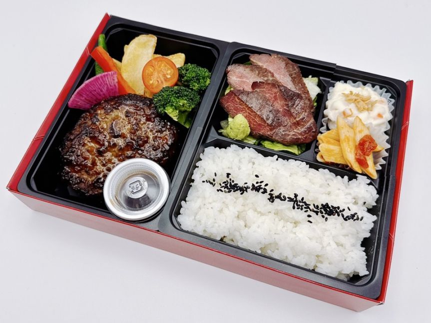 近江牛100％ハンバーグとサーロインステーキ