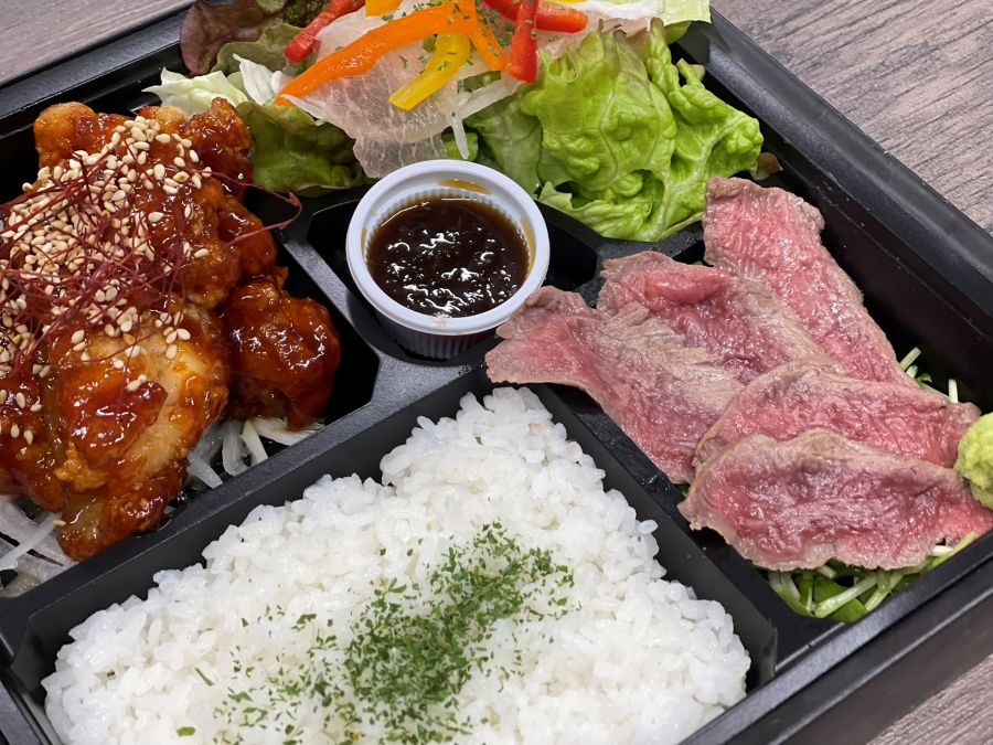 牛ヒレステーキ&ヤンニョムチキン&生ハムサラダ