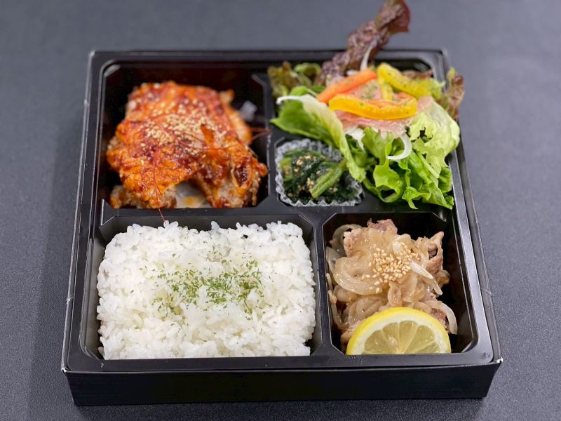 豚塩焼肉&生ハムサラダ&ヤンニョムチキン