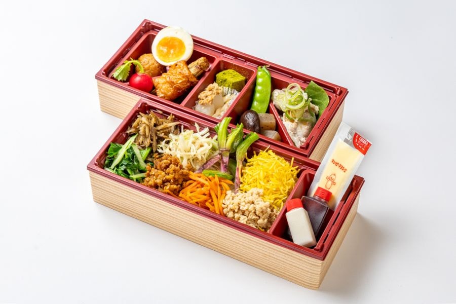 二色そぼろと五菜雅（みやび）二段御膳～豚しゃぶポン酢～