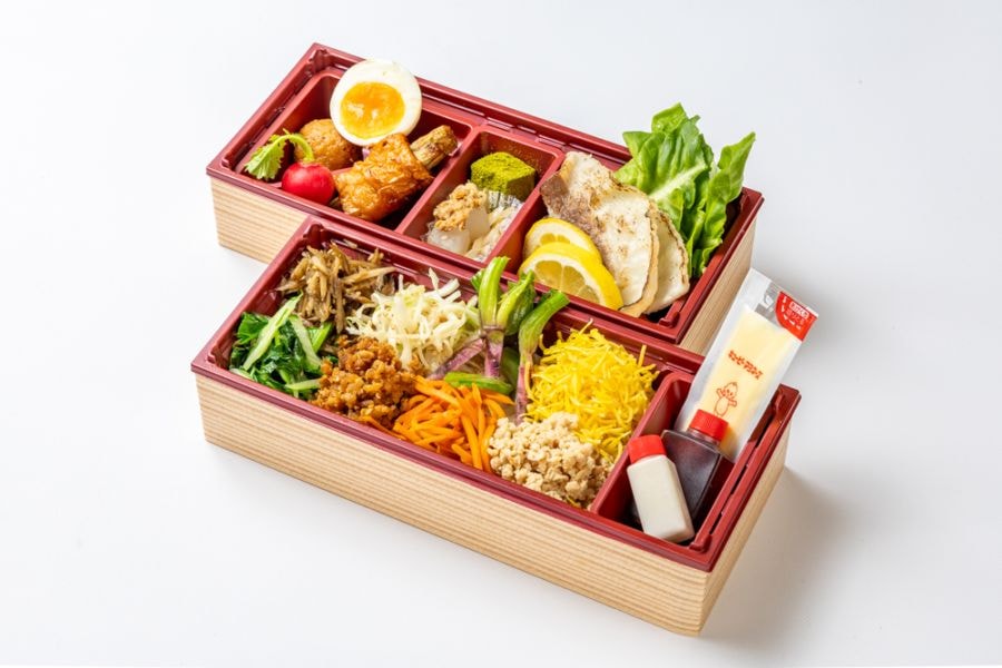 二色そぼろと五菜雅（みやび）二段御膳～牛焼きしゃぶレモン～