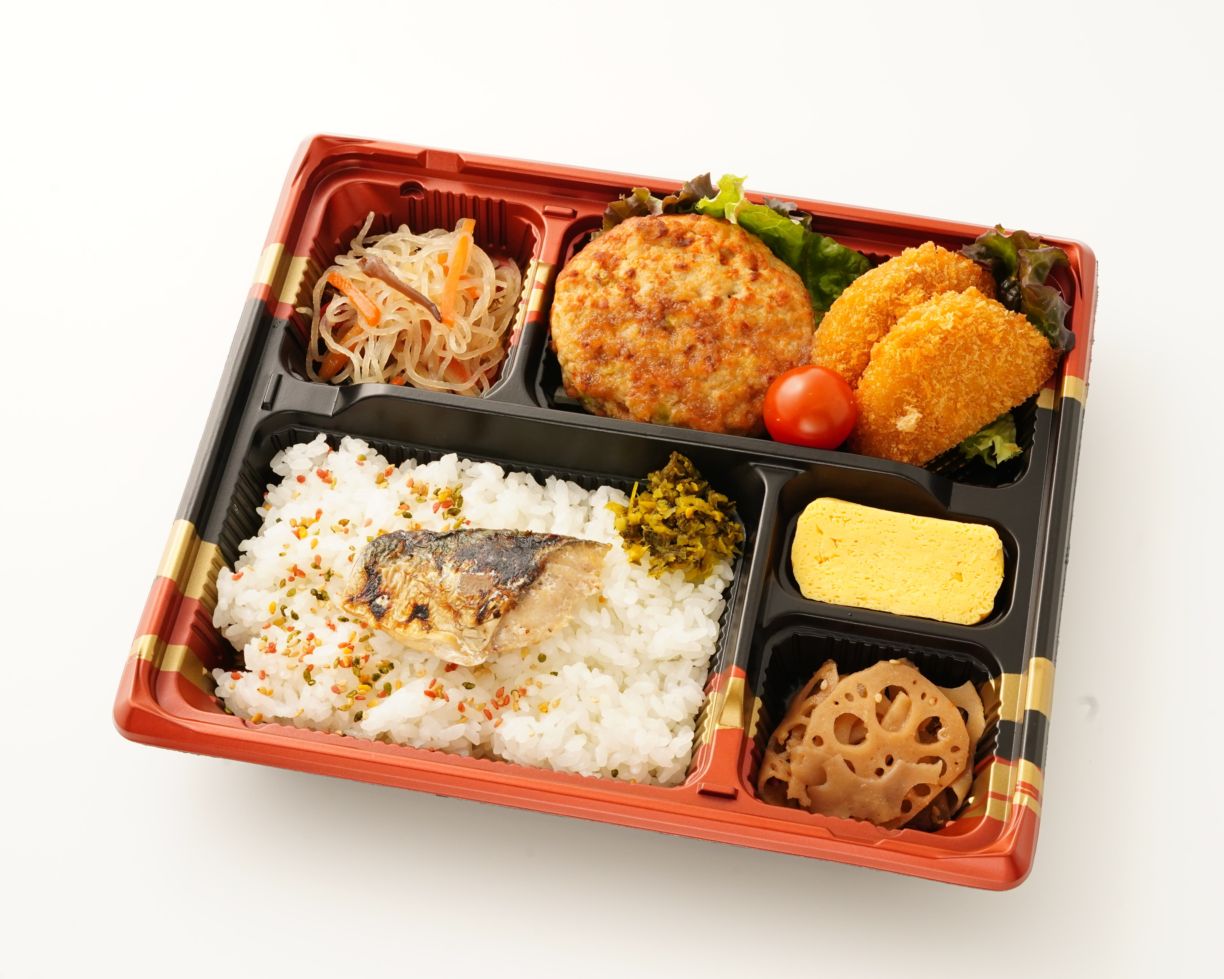 和風おろし豆腐ハンバーグと焼き鯖のよくばりヘルシー弁当