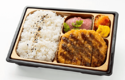 黒毛和牛ステーキとデミカツ弁当