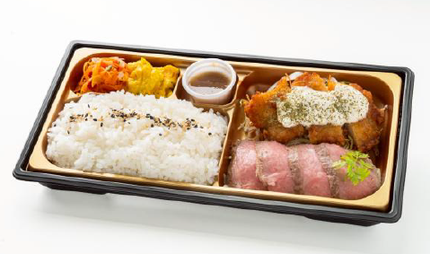 黒毛和牛ステーキとチキン南蛮弁当　2160ver