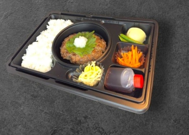 A5ランク使用　黒毛和牛和風ハンバーグ弁当【温まる容器】