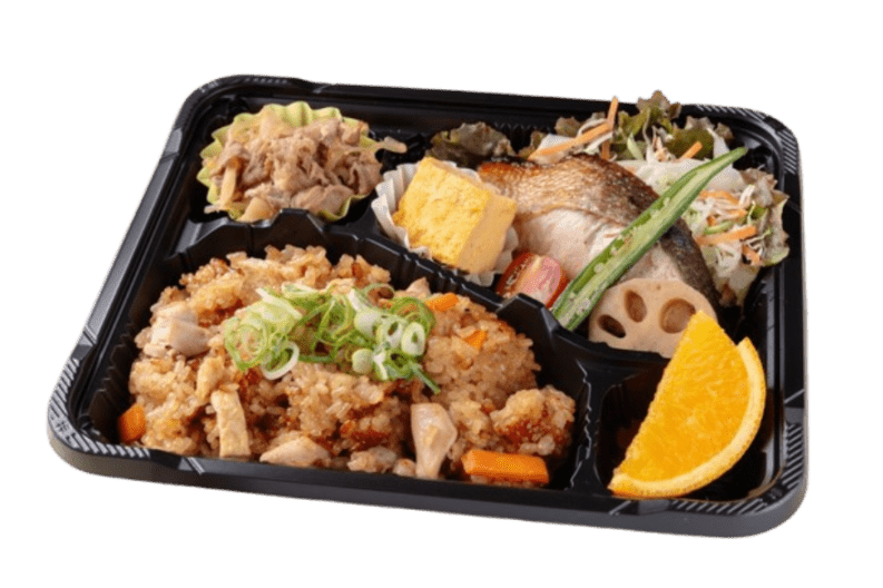 【人気商品】炊き込みご飯と鮭の西京焼き弁当