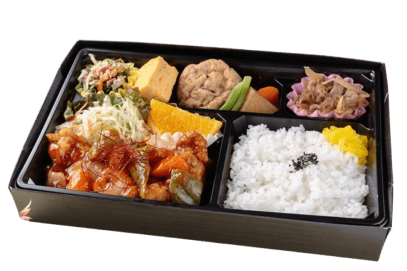 野菜と唐揚げの甘酢炒め御膳