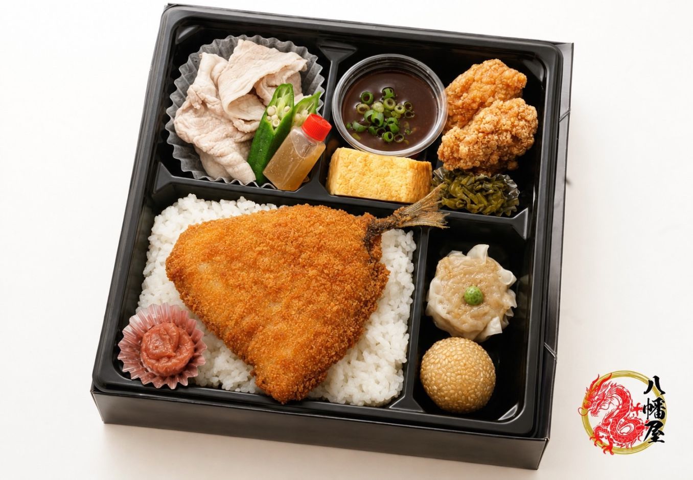 肉厚アジフライと柚子香る豚しゃぶ御膳