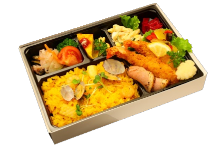 彩りシーフードパエリア弁当