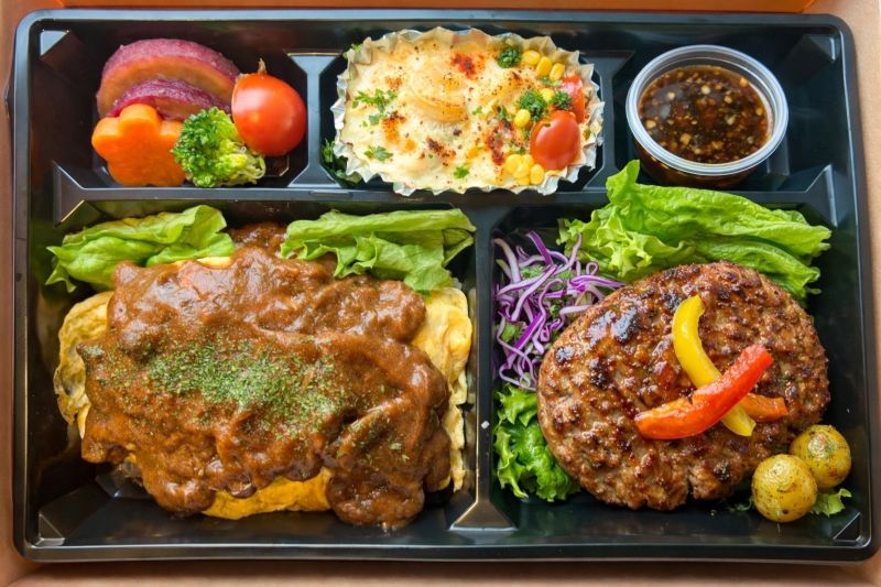 【ソースが選べる！】オムライス＆ハンバーグ