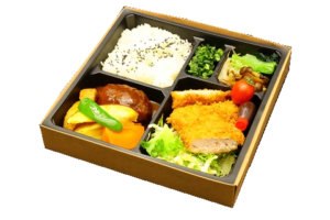 さくらポークカツとミニハンバーグ弁当