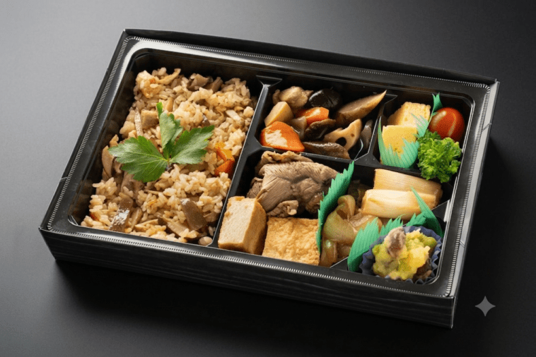 すき焼き弁当「口福」～炊き込みご飯～