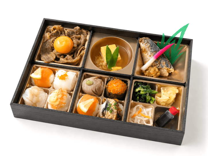 「8種の手毬寿司贅沢御膳」和牛卵黄のせと鰆西京焼き【54】