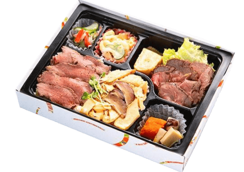 肉ちらしと自家製ローストビーフ弁当