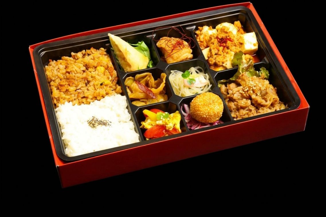 甘辛牛肉の創作中華弁当