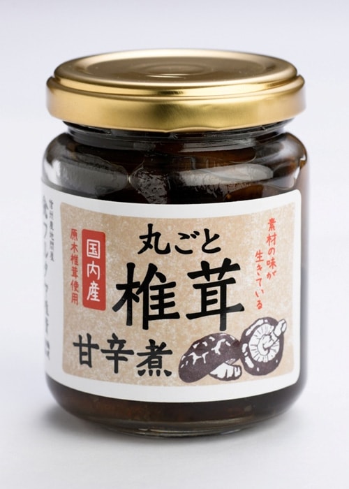 丸ごと椎茸甘辛煮（瓶）100g | その他 | フルタヤ椎茸株式会社