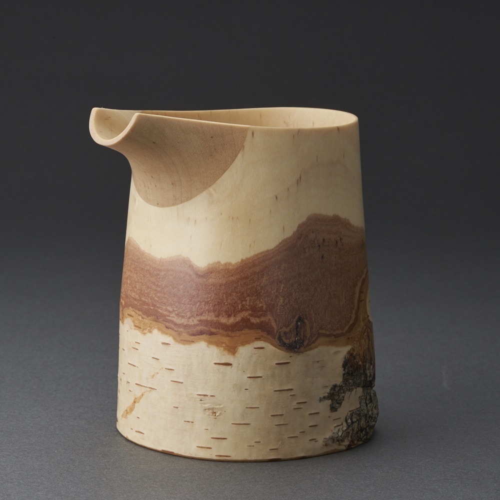 白樺片口（福永浩太）White birch Sake Carafe（Kouta Fukunaga