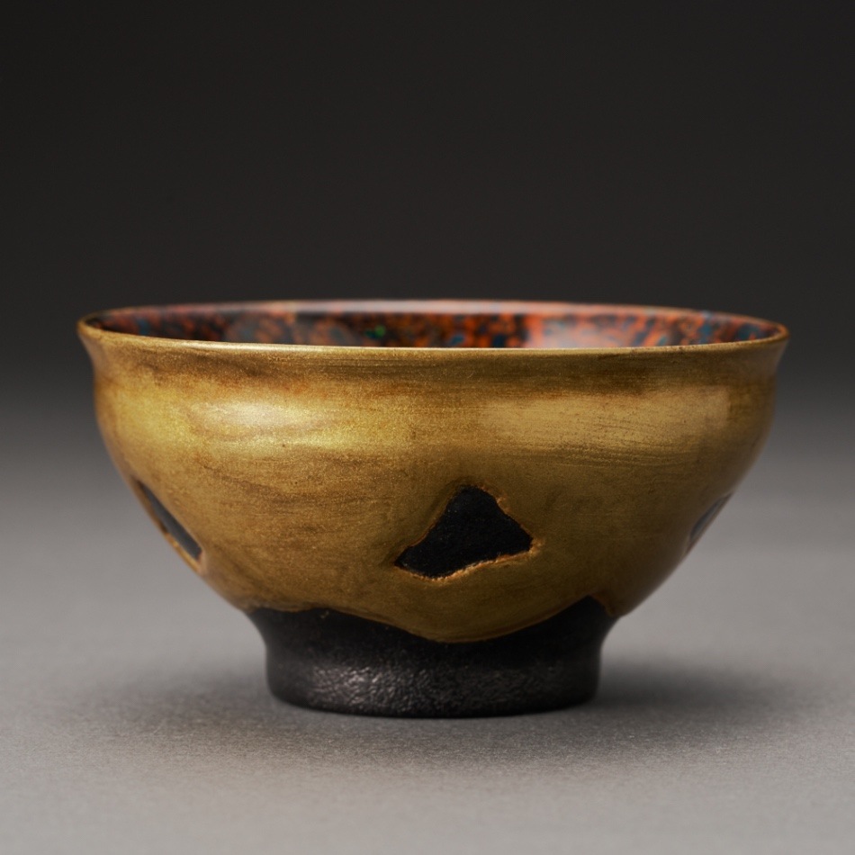 芯漆ぐい呑 宙（山崖松堂）Shinshitsu Sake Cup（Shodo Yamagishi