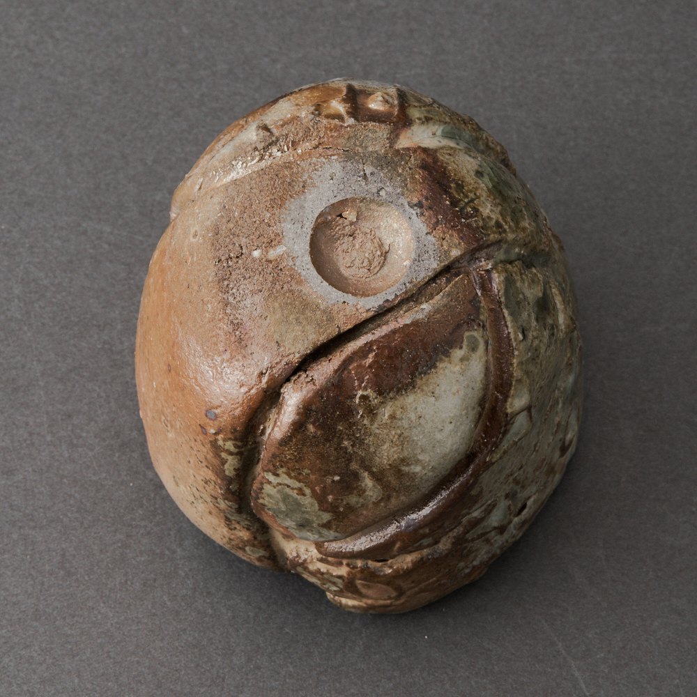 白丹波寄土造ぐい呑（大西雅文）White Tanba Sake Cup（Masafumi