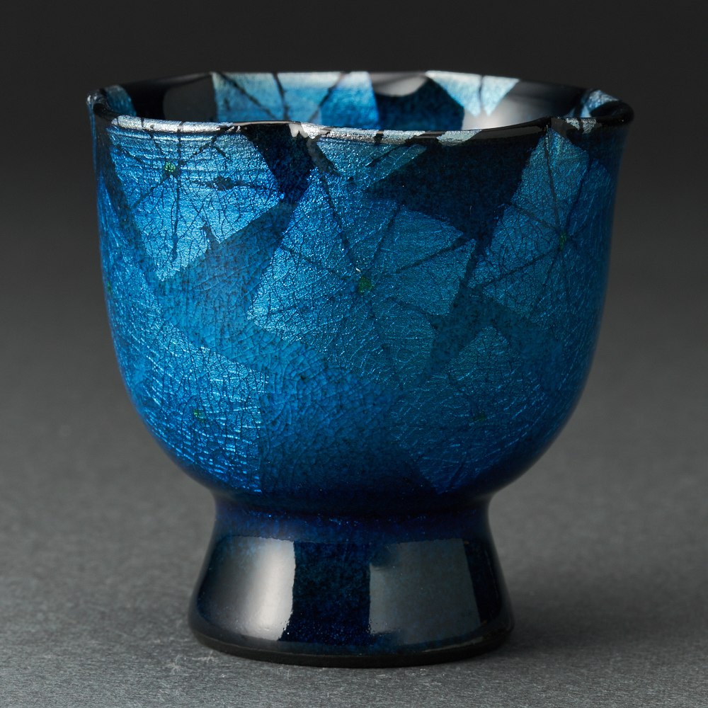 【スラぞう】古川拓郎　希少　釉裏白金彩　盃 釉裏白金彩盃（古川拓郎）Platinum Glaze Sake Cup（Takuro