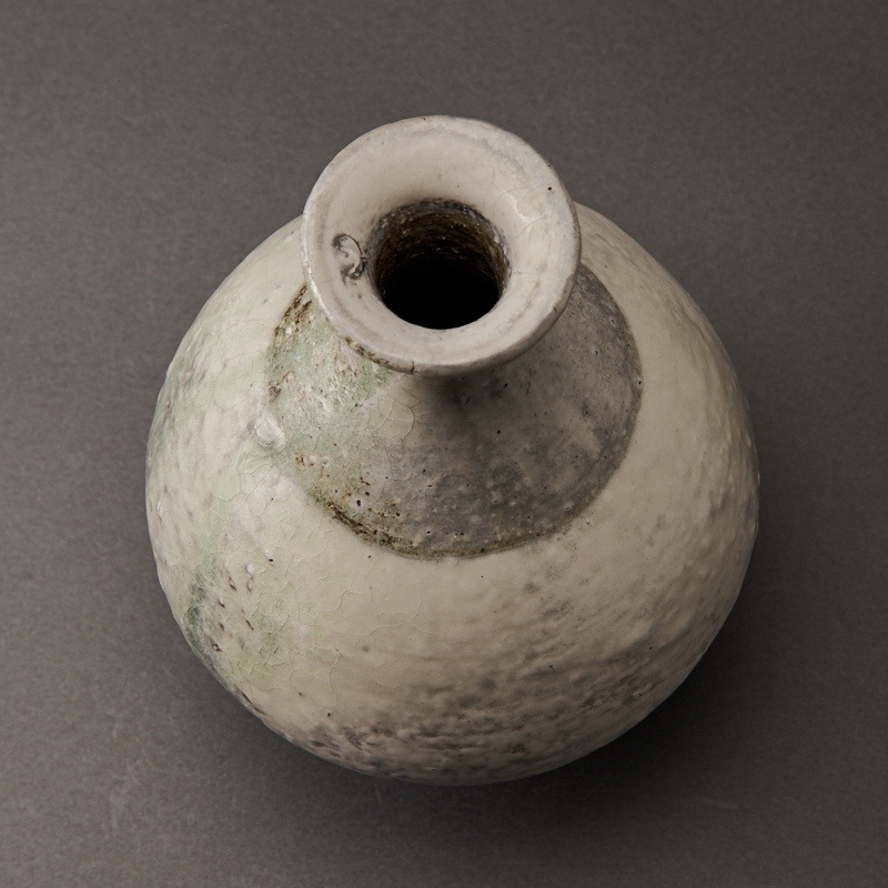 粉吹き風徳利、一輪挿し （窯変粉吹徳利（辻村唯）Kohiki Sake Bottle 