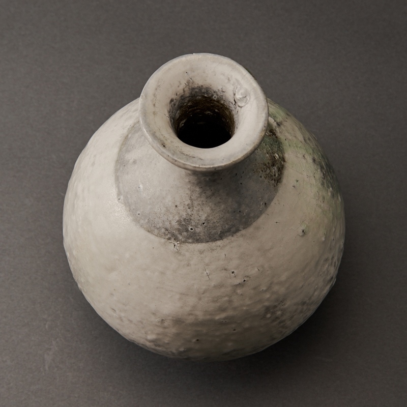 辻村史郎作、粉吹徳利、一輪挿し