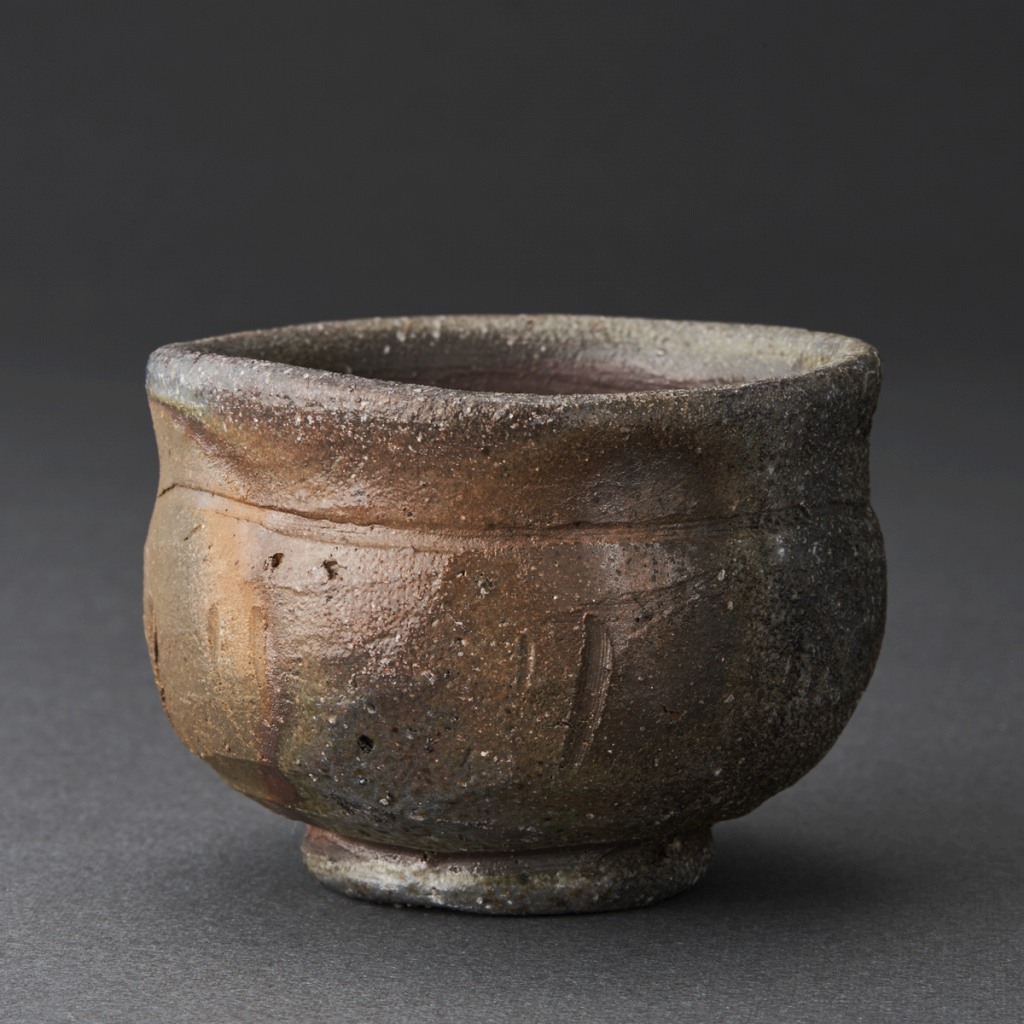 備前窯変ぐい呑（伊勢崎競）Bizen Sake Cup（Kyo Isezaki） | すべての