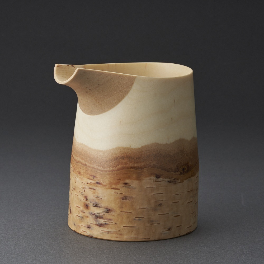白樺片口（福永浩太）White birch Sake Carafe（Kouta Fukunaga