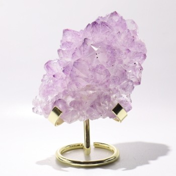 希少品】フラワーアメジストクラスター 台付き【最高品質