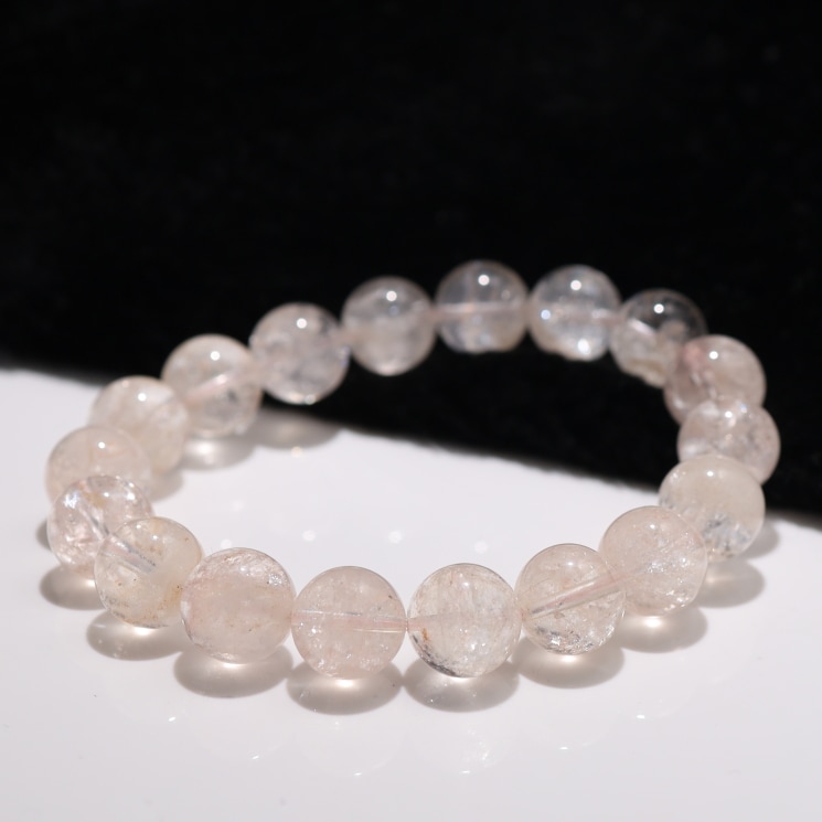 ヒマラヤ ピンクマニカラン水晶ブレスレット 10～11mm No2