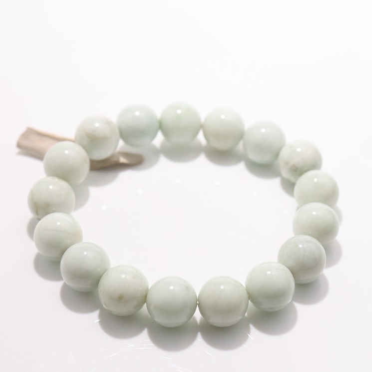 糸魚川翡翠 ブレスレット 12mm ／原産地 証明書付き no70