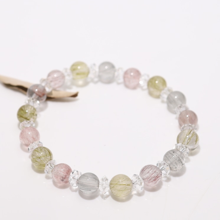 三種ルチルクォーツ ミックスブレスレット／パワーストーン