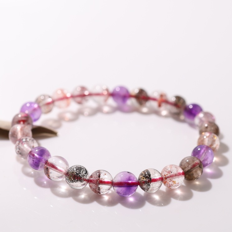 パワーストーン　天然石　レッドスーパーセブン　8mm　14cm　No.588 redsuperseven8.jpg