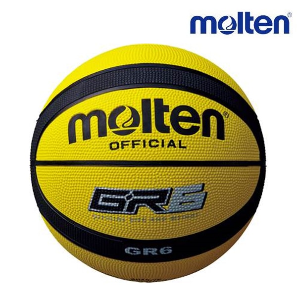 モルテン molten バスケットボール ゴム 6号球 BGR6CP 女子用 黄色 黒 イエロー ブラック