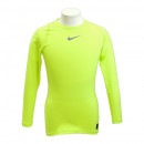 ナイキ NIKE ナイキプロ コンプレッション L/S トップ AO4857-702 長袖 インナーシャツ アンダーシャツ メンズ 蛍光イエロー|サッカーウェア・フットサルウェア|サッカー