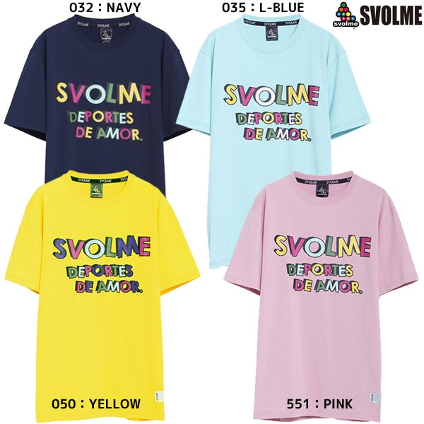 【ネコポス対応可】 スボルメ SVOLME カラフルテキストT 1193-33400 サッカー フットサル ウェア Tシャツ 半袖 メンズ レディース 男女兼用