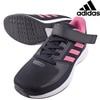 アディダス adidas CORE FAITO EL K GW3302 ジュニア ランニングシューズ マジックテープ ベルクロ 運動靴 スニーカー ランニング 子供 キッズ ブラック×ピンク|ジュニア