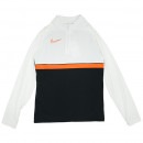 【ジュニア】ナイキ NIKE 裏起毛 Dri-FIT アカデミー ドリルトップ CW6112-016 トレーニングトップ 練習着 ホワイト ブラック 子供用|JR.サッカーウェア・フットサルウェア|サ