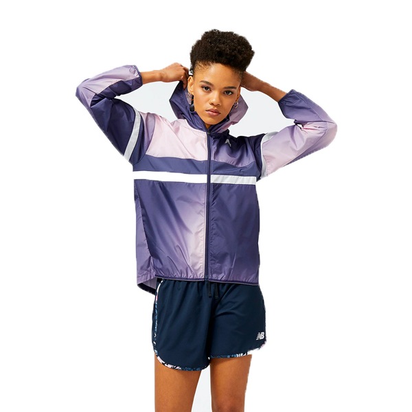 Accelerate プリンテッド ウーブン フーデッド ジャケット ニューバランス New Balance レディース パーカー ランニング ブレーカー  WJ23237