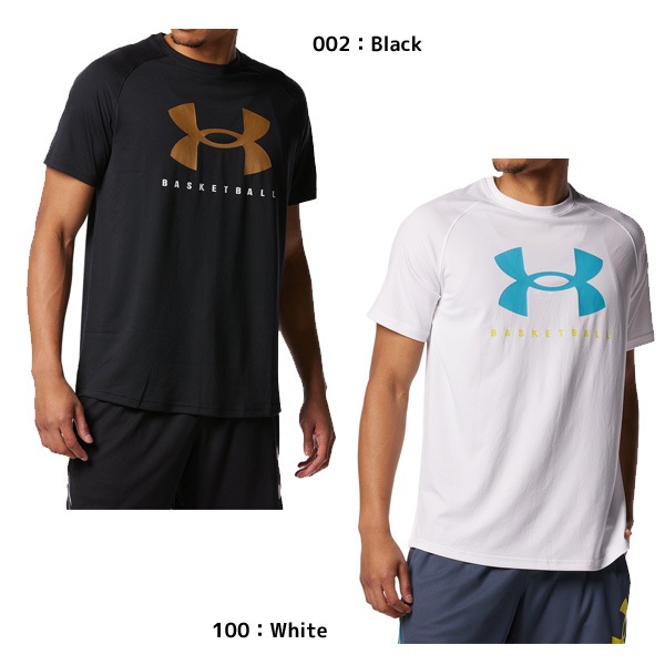 【ネコポス送料無料】アンダーアーマー UNDER ARMOUR メンズ バスケットボール半袖  Tシャツ UA テック ショートスリーブTシャツ ビッグロゴ バスケ 1378325