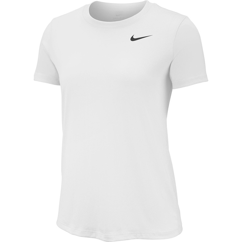 【ネコポス送料無料】NIKE ナイキ ウィメンズ DRI-FIT レッグ クルー Tシャツ レディース カジュアル ホワイト 白 AQ3211-100